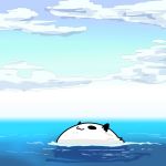  :3 comic hong_meiling_(panda) ocean panda partially_submerged seki_(red_shine) silent_comic sinking solo touhou 