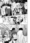  &gt;_&lt; =_= akashi_(kantai_collection) akatsuki_(kantai_collection) blush cheek-to-cheek comic hachimaki hat headband hibiki_(kantai_collection) hug kantai_collection long_hair machinery monochrome neckerchief nichika_(nitikapo) one_eye_closed open_mouth panties pantyhose payot school_uniform serafuku thigh-highs translation_request underwear 