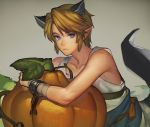  animal_ears blonde_hair blue_eyes chain earrings jewelry link mimme_(haenakk7) pumpkin tail the_legend_of_zelda twilight_princess 