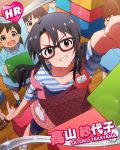  black_hair character_name children dress glasses idolmaster idolmaster_million_live! long_hair red_eyes takayama_sayoko twintails 