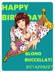  1boy black_hair bob_cut brown_hair bruno_bucciarati character_name dated green_eyes hair_ornament happy_birthday jojo_no_kimyou_na_bouken moki_(mksd) solo zipper 