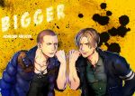  2boys brown_hair facial_hair jake_muller katou_teppei leon_s_kennedy multiple_boys resident_evil resident_evil_6 stubble 