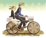  bicycle blonde_hair kagamine_len kagamine_rin vocaloid 