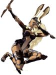  armor bunnygirl collar ff12 ffxii final_fantasy final_fantasy_xii fran gloves helmet long_hair pony_tail red_eyes thigh_highs usagimimi white_hair 