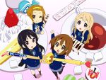  akiyama_mio cake candy chibi cookie cup food fork highres hirasawa_yui horiguchi_yukiko in_container in_cup in_food k-on! kotobuki_tsumugi minigirl multiple_girls oversized_object pantyhose pastry school_uniform spoon sugar_cube tainaka_ritsu tea 