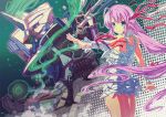  al_azif bad_id demonbane demonbane_(mecha) green_eyes is_ii long_hair mecha nitroplus pink_hair ribbon super_robot wrist_cuffs 