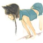  black_eyes black_hair nekomimi short_hair tagme 