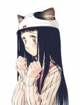   amber_eyes black_hair blue_hair blush long_hair nekomimi panties tears  