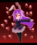  bunny_ears chibi danmaku haiiro_gundan highres pantyhose purple_hair rabbit_ears reisen_udongein_inaba touhou 