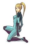  metroid nintendo ponytail red_eyes samus_aran zero_suit 