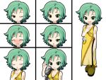  :o animated animated_gif blush cleavage closed_eyes dress engloid expressions gif green_eyes green_hair lip_sync_model lipsync_model mameshiba microphone open_mouth short_hair smile solo sonika tattoo vocaloid wink 