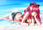  beach bikini redhead swimsuit water 
