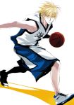  1boy basketball basketball_uniform blonde_hair chiya_(sere1) highres kise_ryouta kuroko_no_basuke solo sportswear yellow_eyes 