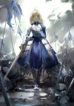  1girl armor blonde_hair dress fate/stay_night fate_(series) nine_(liuyuhao1992) saber solo 