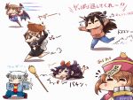  &gt;_&lt; 6+girls akatsuki_(kantai_collection) black_hair blood blue_hair blush_stickers bowl broom brown_hair candy demon_girl demon_wings denim frankenstein&#039;s_monster frankenstein&#039;s_monster_(cosplay) hair_ribbon hibiki_(kantai_collection) hood hoodie ikazuchi_(kantai_collection) inazuma_(kantai_collection) jeans jiangshi kantai_collection kiki kiki_(cosplay) lei_lei lei_lei_(cosplay) lilith_aensland lilith_aensland_(cosplay) majo_no_takkyuubin multiple_girls mutsu_(kantai_collection) nagato_(kantai_collection) nosebleed pants re-class_battleship re-class_battleship_(cosplay) ribbon scarf silver_hair slug snack stitches sweater tanaka_kusao translation_request tripping vampire_(game) wings 