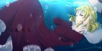  blonde_hair capelet catjyn dress drill_hair elly frills hat highres looking_at_viewer touhou touhou_(pc-98) underwater yellow_eyes 