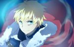  1boy armor blonde_hair cape fate/prototype fate_(series) green_eyes pentarou_(2233456) saber_(fate/prototype) 