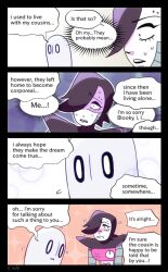 1boy 1other 2016 2d 4koma alternate_language ambiguous_gender android black_border black_hair blank_eyes border comic cousins digital_media duo english_text ghost gloves hair_over_one_eye humanoid humanoid_robot male mettaton mettaton_ex napstablook pauldrons robot robot_boy short_hair signature simple_background speech_bubble sumiko_(skbsu) tearing_up text undertale utdr_(toby_fox) white_background white_gloves