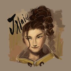  1boy black_hair braid braided_ponytail character_name dancho_no_mori high_collar high_ponytail highres jamie_siu light_smile long_hair looking_to_the_side male_focus ponytail single_bang single_braid solo street_fighter street_fighter_6 