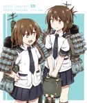  2girls alternate_costume any_(lucky_denver_mint) highres ikazuchi_(kantai_collection) inazuma_(kantai_collection) japan_maritime_self-defense_force kantai_collection multiple_girls original 