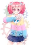  girlfriend_(kari) glasses nejikawa_raimu pink_hair tagme twintails 