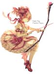  1girl arrow bow bow_(weapon) choker copyright_request gloves hair_bow hair_ribbon highres holding kaname_madoka looking_at_viewer magical_girl mahou_shoujo_madoka_magica pink_eyes pink_hair ribbon simple_background solo twintails weapon white_background white_gloves yasiromann 