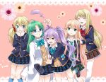  5girls girlfriend_(kari) glasses himejima_kinoko kise_yukawa long_hair multiple_girls school_uniform tagme usako_(meco) yumesaki_haruko 