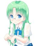  blue_eyes girlfriend_(kari) glasses green_hair kise_yukawa long_hair school_uniform tagme 
