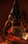  1boy helmet huge_weapon muscle nefar007 pyramid_head shirtless silent_hill_2 solo sword weapon 