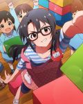  glasses idolmaster idolmaster_million_live! kindergarten_teacher kindergarten_uniform takayama_sayoko 