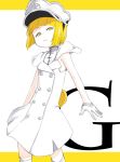  1girl ban_paku_(arazio) bleach blonde_hair gloves hat liltotto_lamperd short_hair solo yellow_eyes 