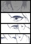  1boy 1girl comic eyes haruno_sakura monochrome naruto naruto_shippuuden silent_comic suzuaki_(starriver) uchiha_sasuke 
