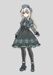  1girl adapted_costume alternate_costume fingerless_gloves gloves hat highres kantai_collection light_brown_hair long_hair looking_at_viewer north_abyssor simple_background sketch solo u-511_(kantai_collection) 