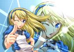  alice_(wonderland) alice_(wonderland)_(cosplay) alice_in_wonderland blonde_hair blue_eyes cosplay crossdressing crossdressinging kuma_(persona_4) male persona persona_4 segami_daisuke solo trap zoom_layer 