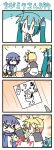  4koma chibi chibi_miku comic food hatsune_miku ice_cream kagamine_len kaito minami_(colorful_palette) silent_comic twintails vocaloid |_| 