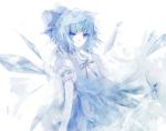  bad_id blue blue_hair cirno icc ice light_smile looking_at_viewer no_lineart solo touhou wings 