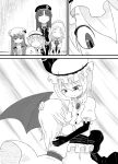  ^_^ bat_wings braid brooch child china_dress chinese_clothes closed_eyes comic crescent flandre_scarlet ghost hair_over_eyes happy hat hong_meiling hug izayoi_sakuya jewelry long_hair low_wings maid_headdress monochrome multiple_girls patchouli_knowledge ponytail red_eyes remilia_scarlet short_hair side_ponytail single_wing smile son_(artist) sonson_(eleven) star stuffed_animal stuffed_toy teddy_bear touhou twin_braids wings 
