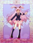  awa_toka blazer bunny_ears lavender_hair long_hair necktie rabbit_ears red_eyes reisen_udongein_inaba skirt touhou 
