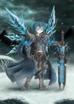  armor artist_request blue_eyes cirno gloves glowing_eyes sword touhou warcraft wings world_of_warcraft 