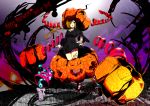  halloween highres jewelry original pairubanka_(pixiv) pumpkin solo 