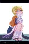  commentary_request dated highres leg_warmers mizuhashi_parsee namauni sandals touhou 
