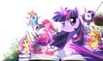 applejack book caibao fluttershy my_little_pony my_little_pony_friendship_is_magic pinkie_pie rainbow_dash rarity twilight_sparkle 