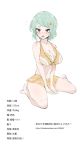  1girl bikini character_profile green_hair original red_eyes short_hair sketch solo swimsuit yana_(nekoarashi) 