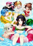  6+girls ball beachball bikini casual_one-piece_swimsuit food fruit inflatable_toy innertube kamikita_komari kurugaya_yuiko little_busters!! multiple_girls natsume_rin nishizono_mio noumi_kudryavka one-piece_swimsuit orca saigusa_haruka swimsuit takumi_(scya) water watermelon 