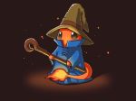  1other black_mage black_mage_(cosplay) charmander creatures_(company) final_fantasy fire game_freak gen_1_pokemon hat high_collar lizard lowres mage nintendo no_humans pokemon pokemon_(creature) ramy solo square_enix staff tail wizard_hat 