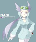 helmet highres lavender_hair nagi_(pokemon) poke_ball pokemon pokemon_(game) pokemon_oras souji violet_eyes 