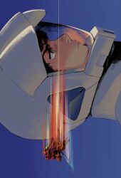  1boy akawakesen amuro_ray armor blue_background blue_sky brown_hair char's_counterattack earth_federation energy_sword gundam helmet highres holding holding_shield holding_sword holding_weapon male_focus mecha mecha_focus mecha_pilot_suit mobile_suit motion_blur motion_lines neo_zeon normal_suit_(gundam) portrait red_armor robot sazabi serious shield short_hair sideways sky space_helmet spacesuit speed_lines sword weapon 