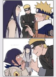  1boy 1girl blush embarrassed hyuuga_hinata long_hair naruto naruto:_the_last naruto_(series) serious short_hair uzumaki_naruto younger 
