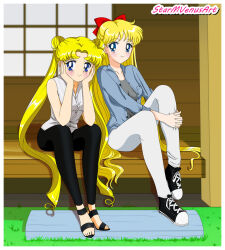  adult_swim aino_minako bishoujo_senshi_sailor_moon bishoujo_senshi_sailor_moon_r bishoujo_senshi_sailor_moon_r:_the_movie bishoujo_senshi_sailor_moon_s bishoujo_senshi_sailor_moon_s:_the_movie bishoujo_senshi_sailor_moon_supers bishoujo_senshi_sailor_moon_supers:_the_movie blonde_hair blue_eyes on_porch outdoors pants porch sandals shirt shoes starmvenus toei_company toonami tsukino_usagi viz_media 
