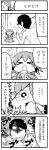  &gt;_&lt; 1girl 3boys 4koma apron beak comic feathered_wings formal glasses harpy head_feathers head_scarf hirokazu_sasaki monochrome monster_girl multiple_boys necktie nobuyoshi-zamurai payot shirtless suit suzu_(torikissa!) sweatdrop tearing_up tears torikissa! translation_request wings 